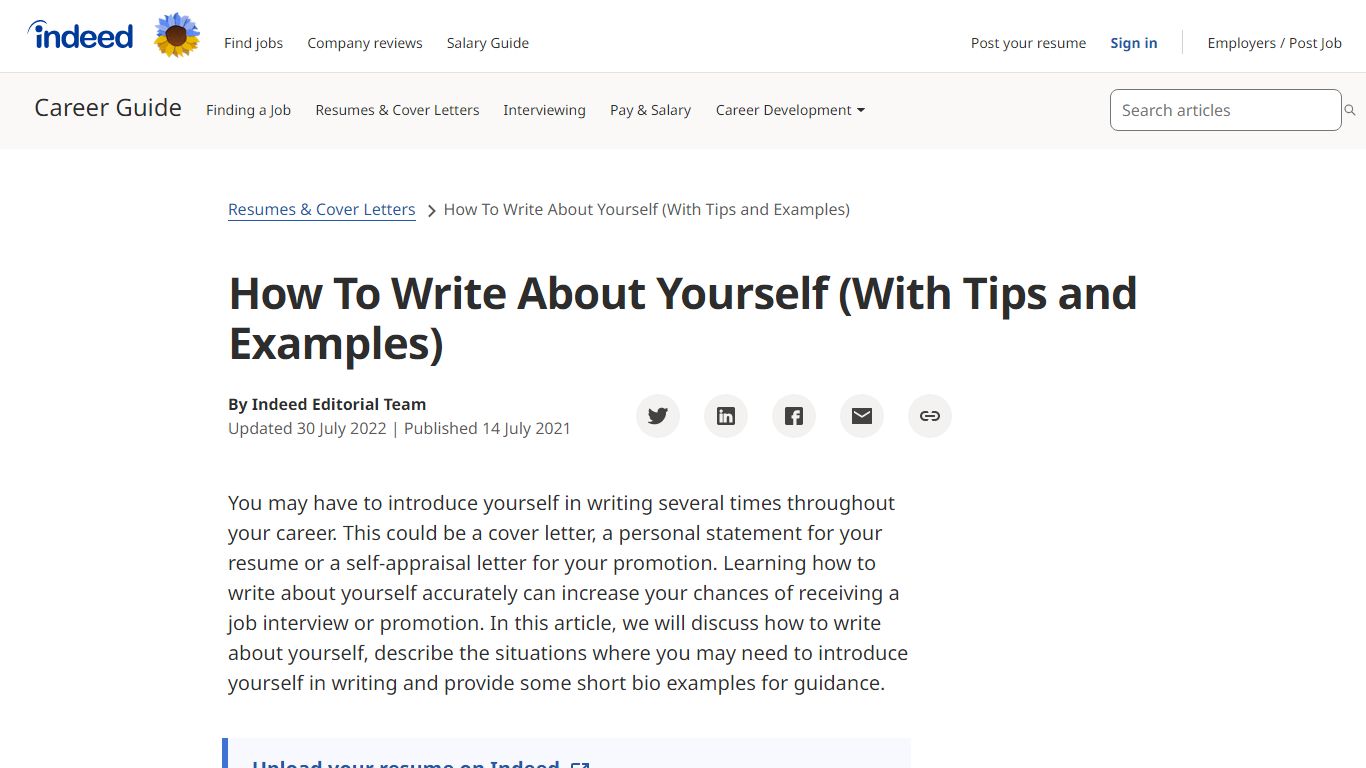 How To Write About Yourself (With Tips and Examples)