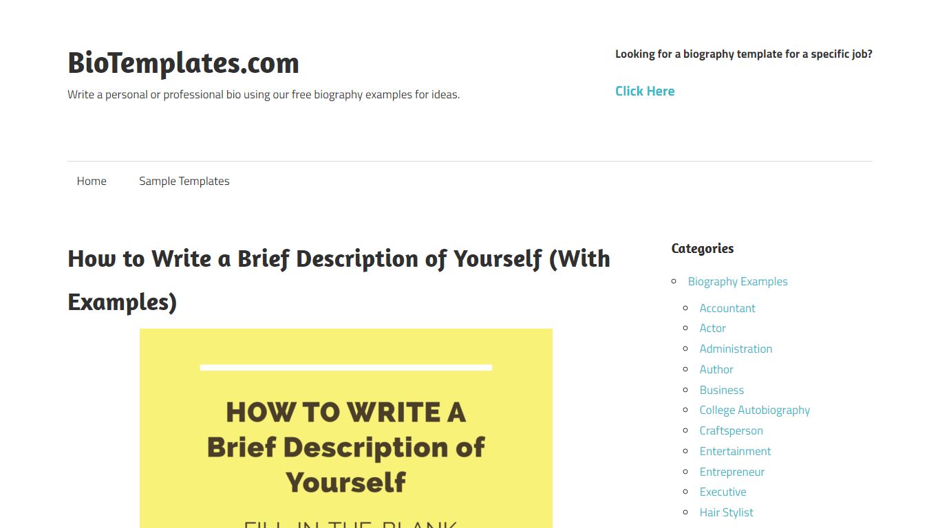 How to Write a Brief Description of Yourself (With Examples)