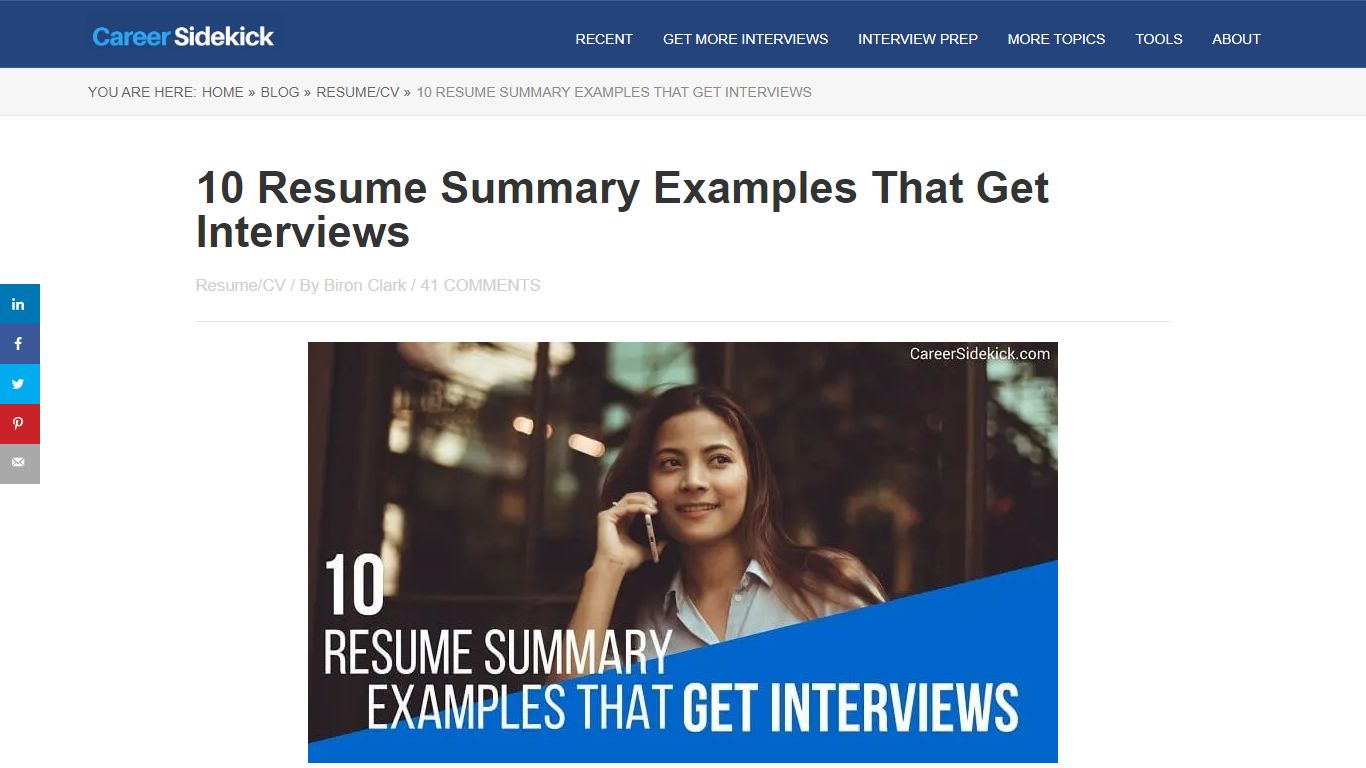10 Resume Summary Examples That Get Interviews - Career Sidekick